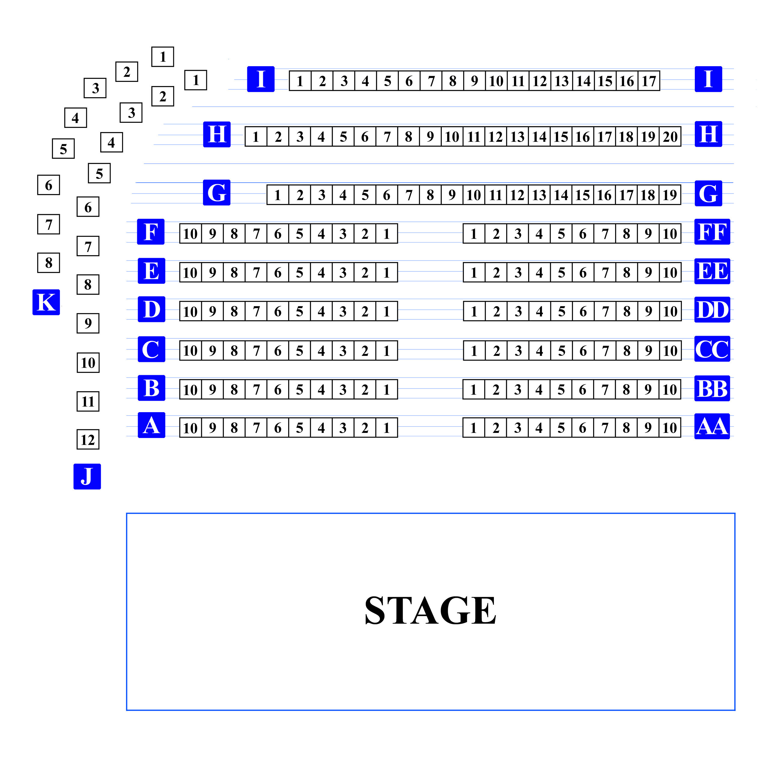 Pentacle Theater Seating Chart